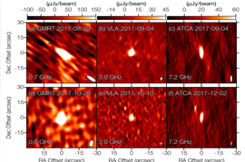 Extended Data Figure 1 | GW170817 radio image cut-outs.