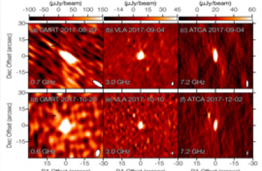 Extended Data Figure 1 | GW170817 radio image cut-outs.